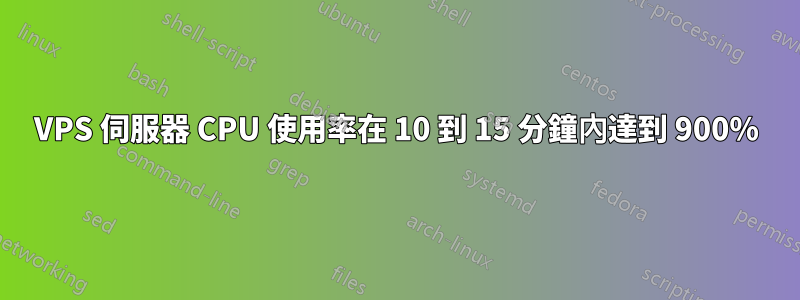 VPS 伺服器 CPU 使用率在 10 到 15 分鐘內達到 900%