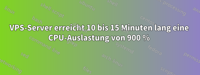 VPS-Server erreicht 10 bis 15 Minuten lang eine CPU-Auslastung von 900 %