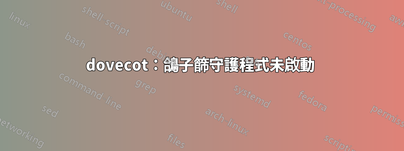 dovecot：鴿子篩守護程式未啟動