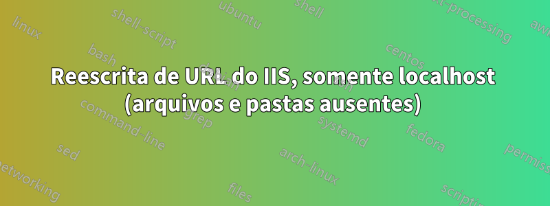 Reescrita de URL do IIS, somente localhost (arquivos e pastas ausentes)