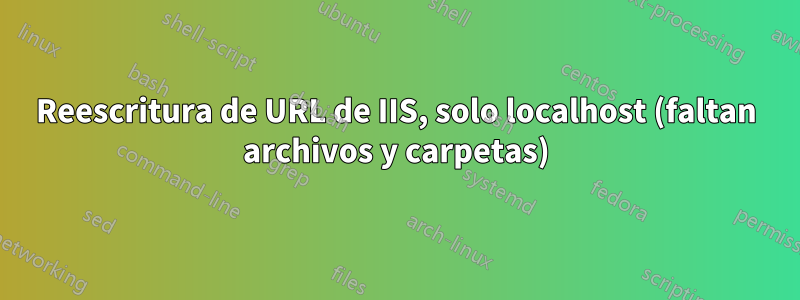 Reescritura de URL de IIS, solo localhost (faltan archivos y carpetas)