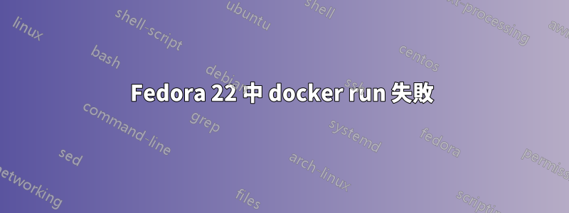 Fedora 22 中 docker run 失敗