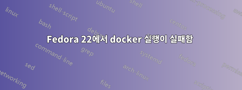 Fedora 22에서 docker 실행이 실패함