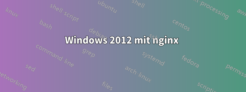 Windows 2012 mit nginx