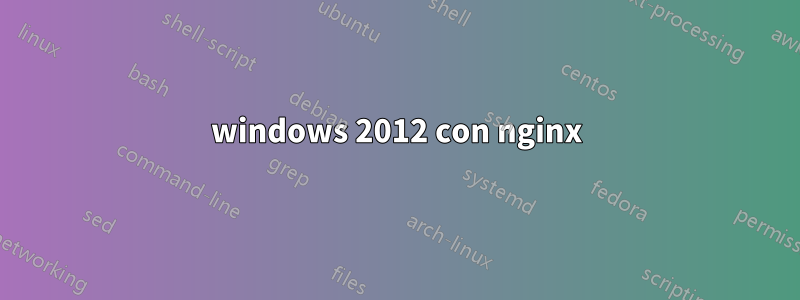 windows 2012 con nginx