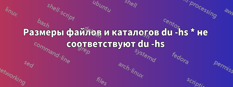 Размеры файлов и каталогов du -hs * не соответствуют du -hs