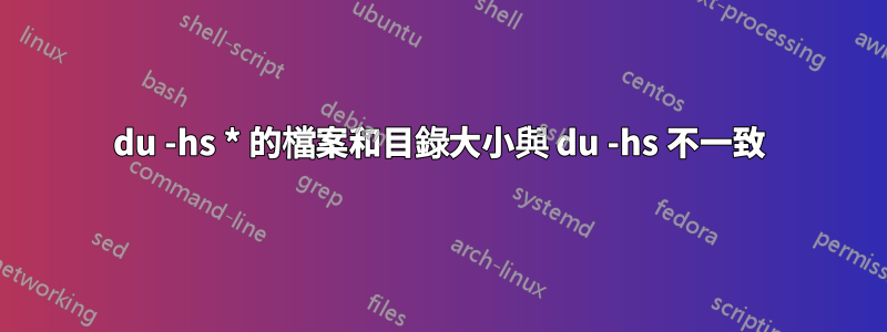 du -hs * 的檔案和目錄大小與 du -hs 不一致
