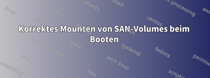 Korrektes Mounten von SAN-Volumes beim Booten