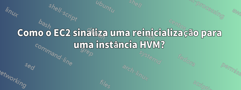Como o EC2 sinaliza uma reinicialização para uma instância HVM?