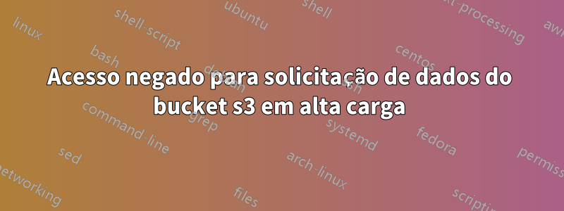 Acesso negado para solicitação de dados do bucket s3 em alta carga