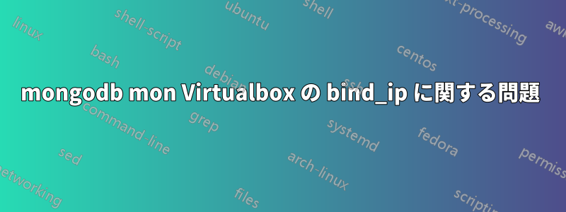 mongodb mon Virtualbox の bind_ip に関する問題