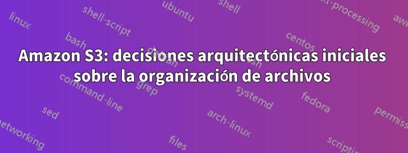 Amazon S3: decisiones arquitectónicas iniciales sobre la organización de archivos