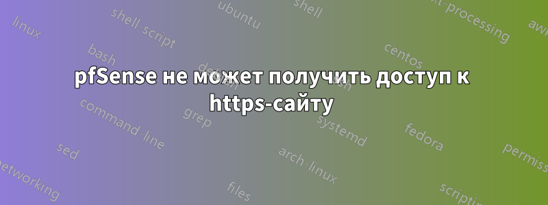 pfSense не может получить доступ к https-сайту