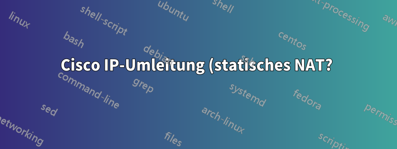 Cisco IP-Umleitung (statisches NAT?) für nicht vorhandenen IP-Bereich