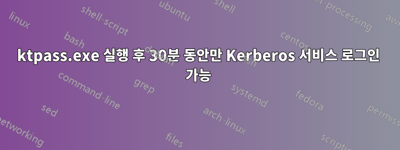 ktpass.exe 실행 후 30분 동안만 Kerberos 서비스 로그인 가능