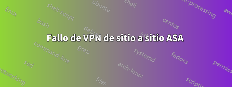 Fallo de VPN de sitio a sitio ASA