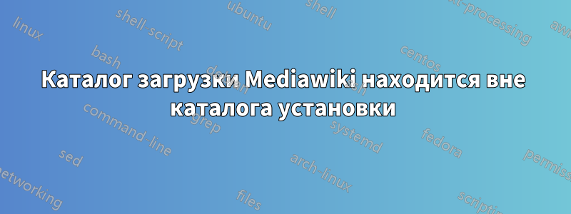 Каталог загрузки Mediawiki находится вне каталога установки