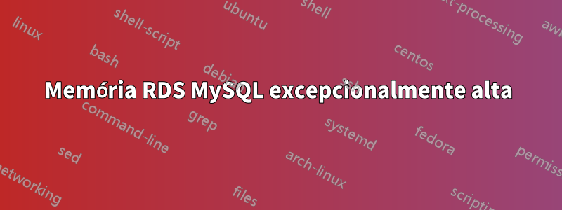 Memória RDS MySQL excepcionalmente alta