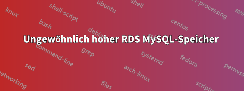 Ungewöhnlich hoher RDS MySQL-Speicher