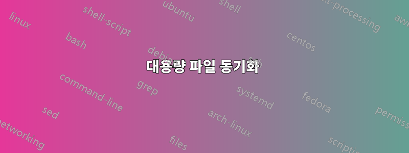 대용량 파일 동기화