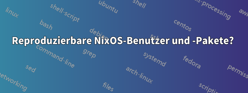 Reproduzierbare NixOS-Benutzer und -Pakete?