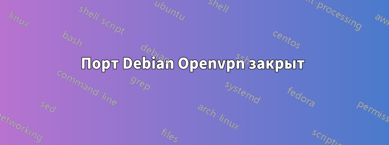 Порт Debian Openvpn закрыт