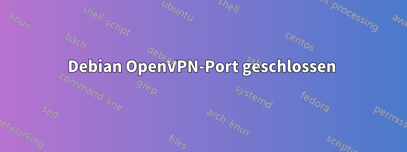Debian OpenVPN-Port geschlossen