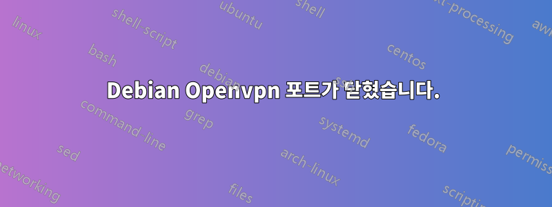 Debian Openvpn 포트가 닫혔습니다.