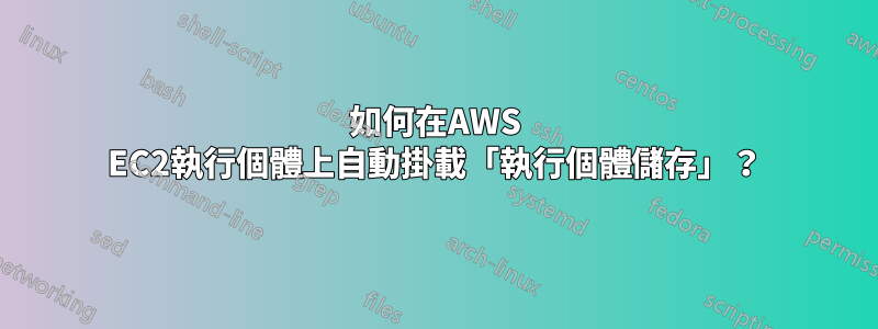 如何在AWS EC2執行個體上自動掛載「執行個體儲存」？