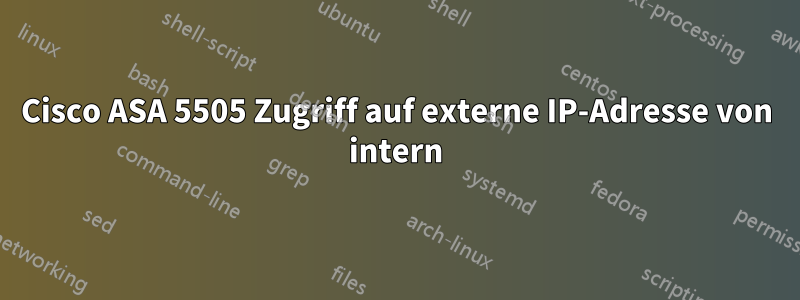 Cisco ASA 5505 Zugriff auf externe IP-Adresse von intern
