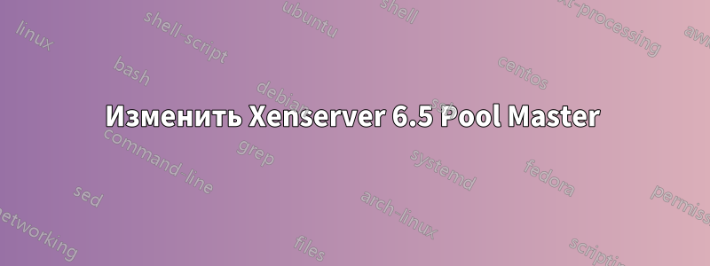 Изменить Xenserver 6.5 Pool Master