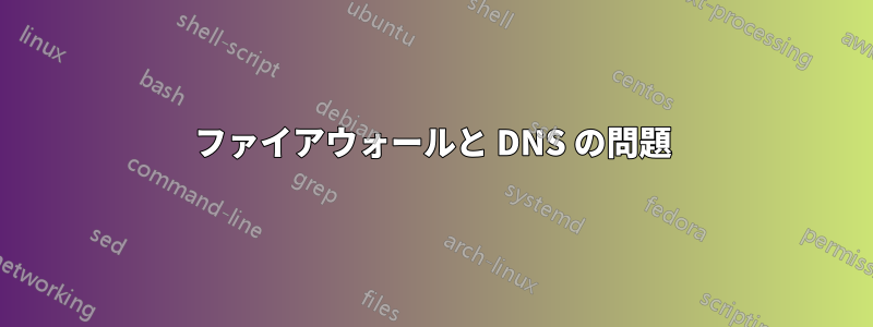 ファイアウォールと DNS の問題