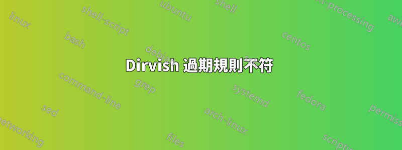Dirvish 過期規則不符
