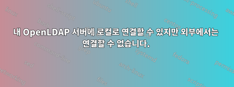 내 OpenLDAP 서버에 로컬로 연결할 수 있지만 외부에서는 연결할 수 없습니다.