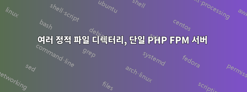 여러 정적 파일 디렉터리, 단일 PHP FPM 서버