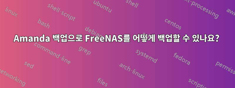 Amanda 백업으로 FreeNAS를 어떻게 백업할 수 있나요?