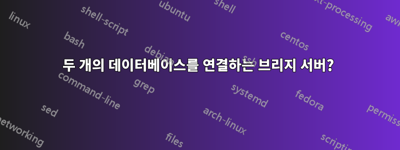 두 개의 데이터베이스를 연결하는 브리지 서버?