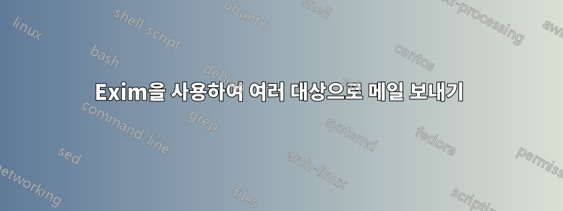 Exim을 사용하여 여러 대상으로 메일 보내기