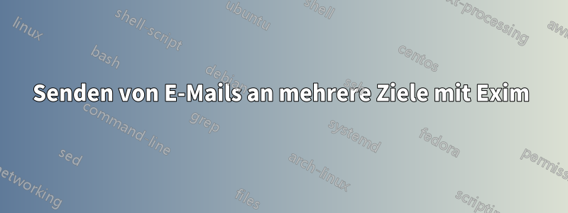 Senden von E-Mails an mehrere Ziele mit Exim