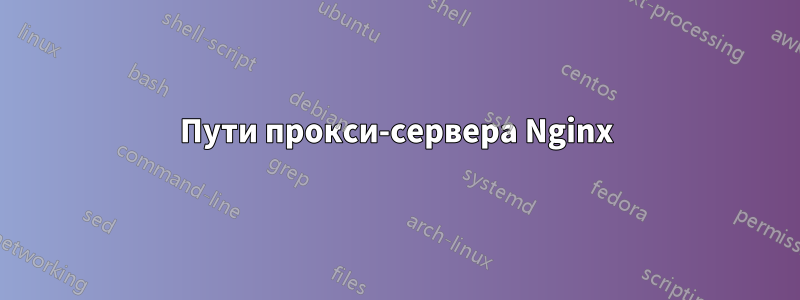 Пути прокси-сервера Nginx