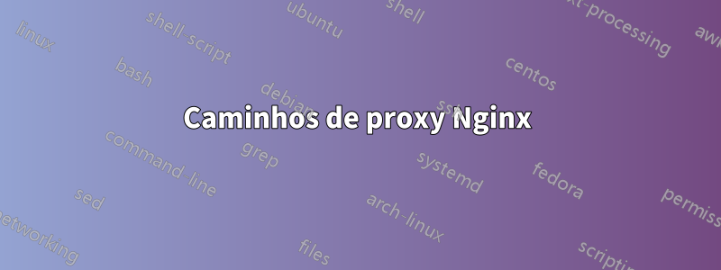 Caminhos de proxy Nginx