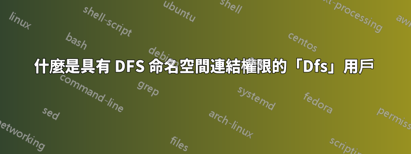 什麼是具有 DFS 命名空間連結權限的「Dfs」用戶