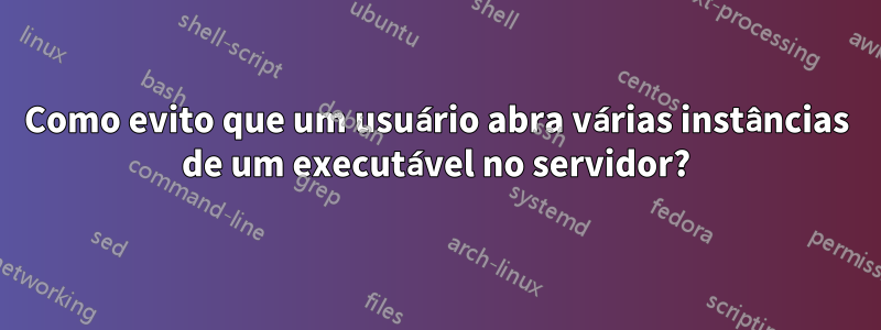 Como evito que um usuário abra várias instâncias de um executável no servidor?