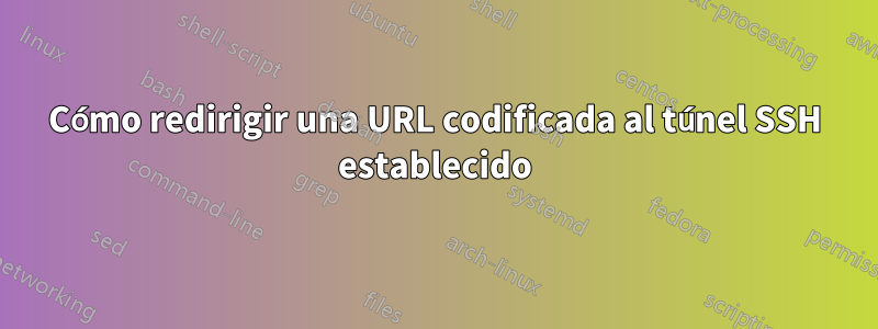 Cómo redirigir una URL codificada al túnel SSH establecido