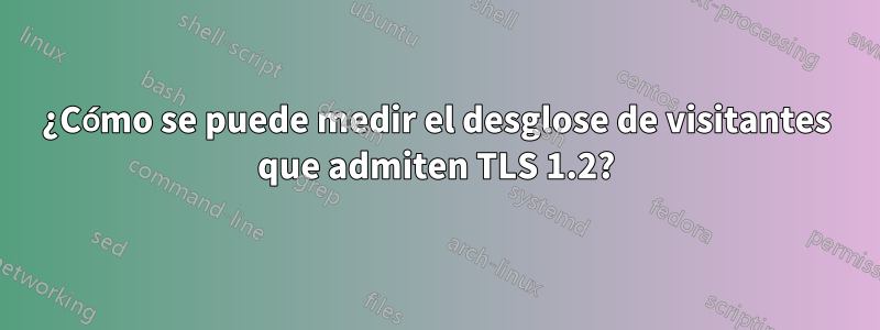 ¿Cómo se puede medir el desglose de visitantes que admiten TLS 1.2?