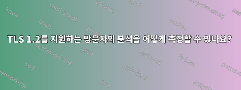 TLS 1.2를 지원하는 방문자의 분석을 어떻게 측정할 수 있나요?