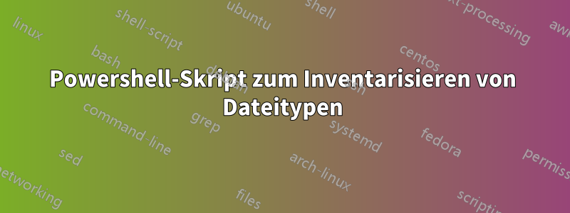 Powershell-Skript zum Inventarisieren von Dateitypen