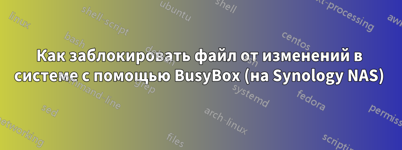 Как заблокировать файл от изменений в системе с помощью BusyBox (на Synology NAS)