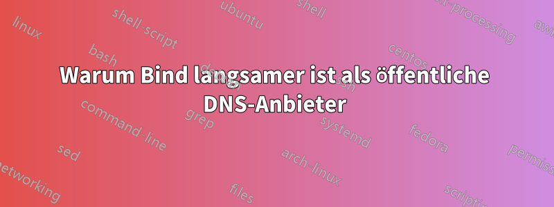 Warum Bind langsamer ist als öffentliche DNS-Anbieter