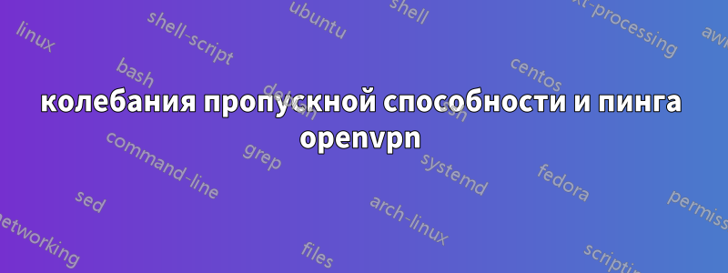 колебания пропускной способности и пинга openvpn